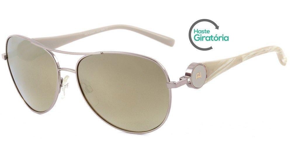 Óculos de Sol Ana Hickmann Ah 3097 01C Prata E Creme/ Dourado Espelhado - 59 mm