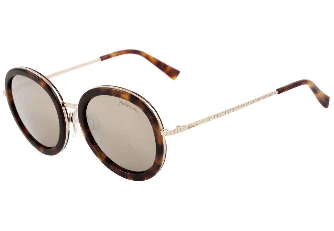 Óculos de Sol Ana Hickmann Ah 3122 G21E Marrom Mesclado E Dourado/ Dourado Espelhado - 51 mm