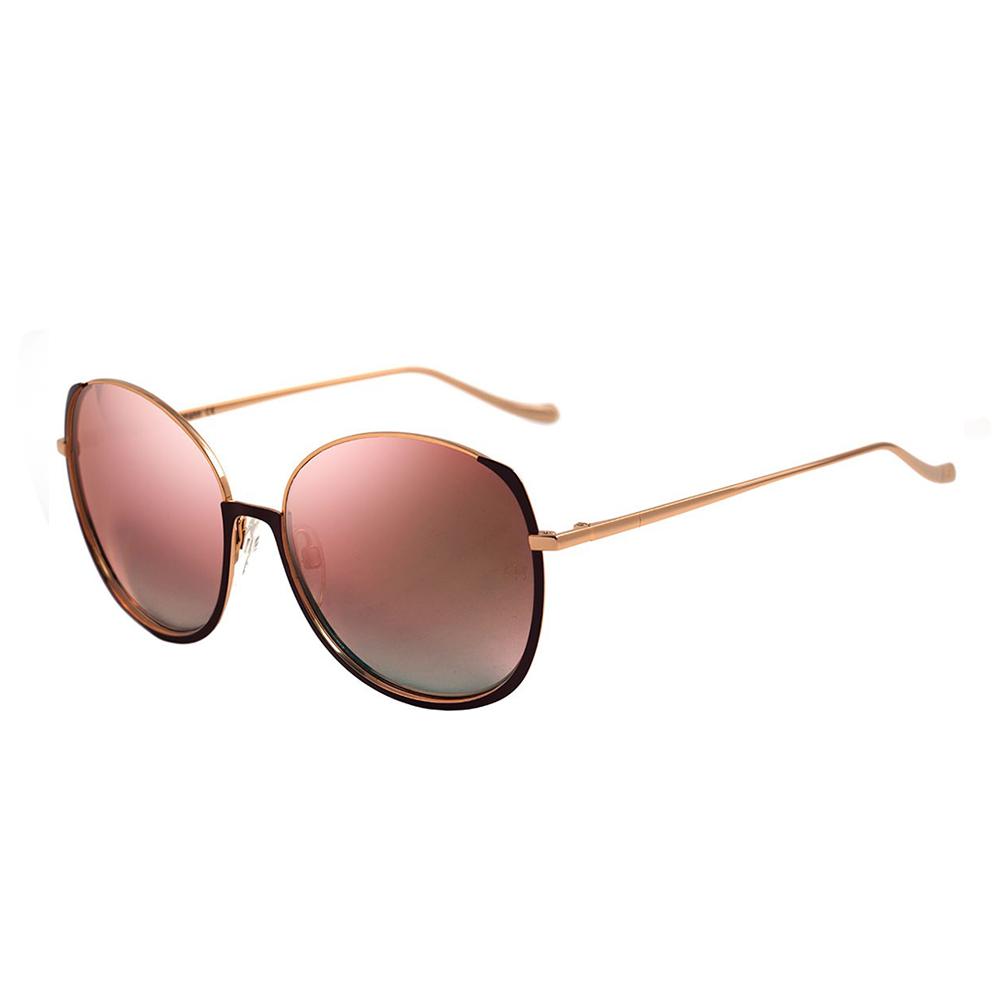Óculos de Sol Ana Hickmann Ah 3156 07B Vinho E Dourado Brilho/ Rosa Espelhado - 58 mm