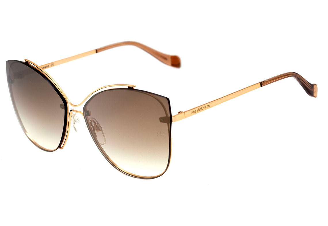 Ana Hickmann AH 3175 04C Dourado Brilho / Dourado Degradê Espelhado - Lente 6,3 cm  - Sol