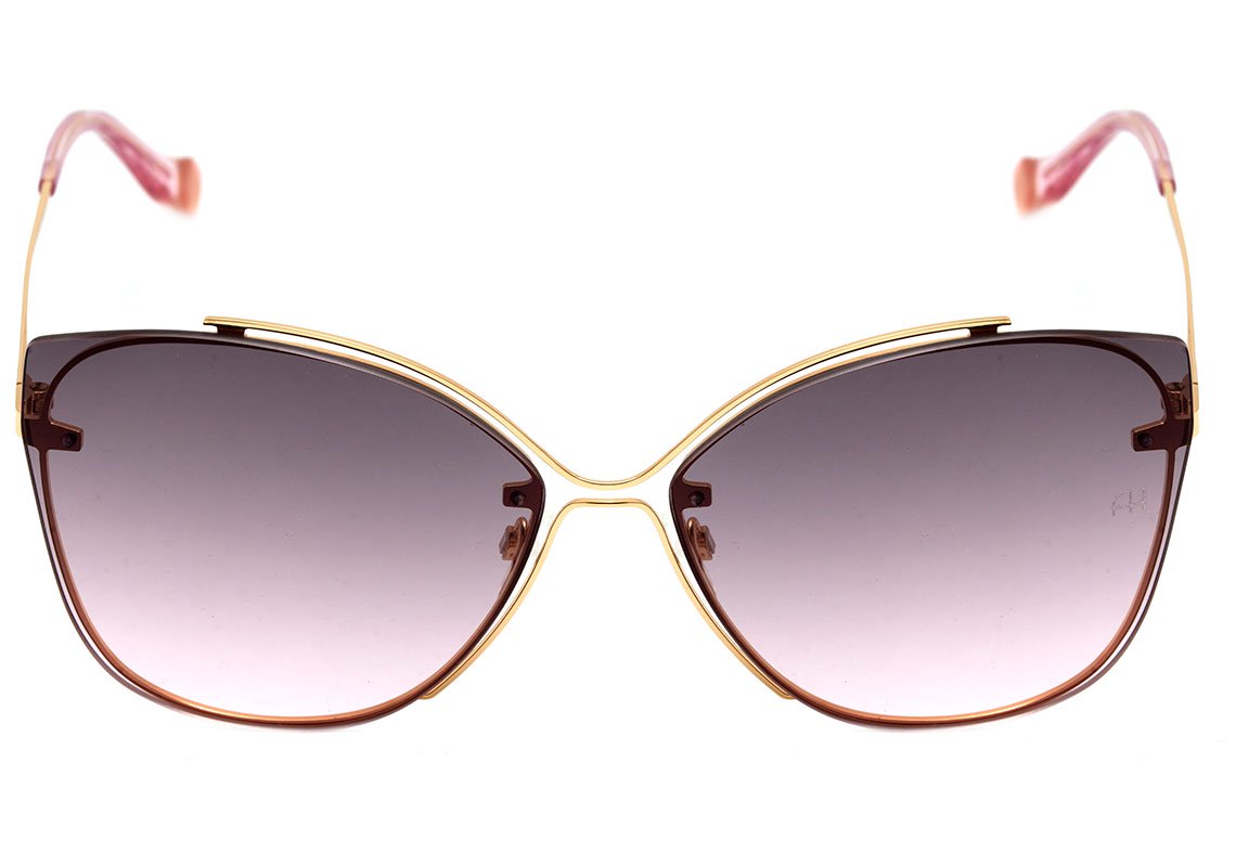Óculos de Sol Ana Hickmann AH 3175 04D Dourado Brilho / Marrom Degradê - 63 mm