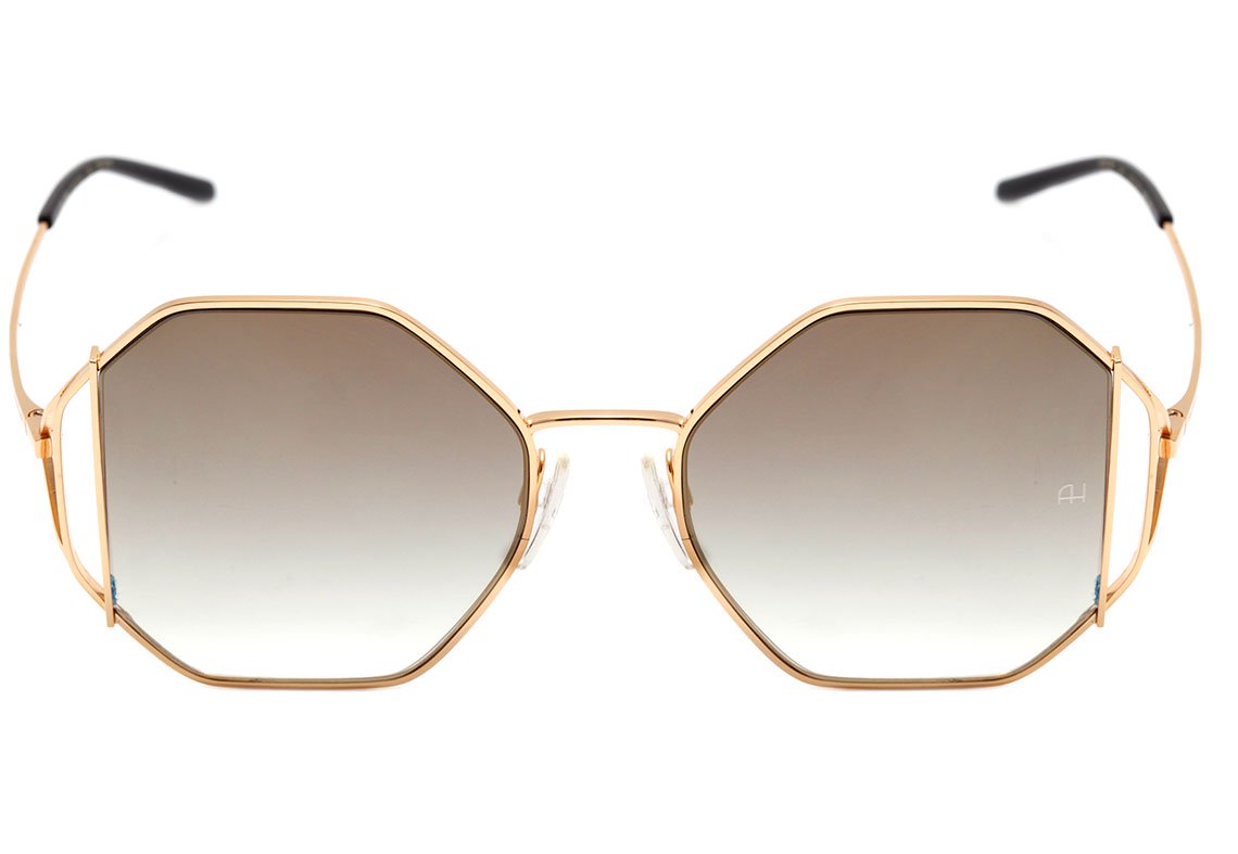 Óculos de Sol Ana Hickmann AH 3185 04A Dourado Brilho / Marrom Degradê Espelhado - Lente 5,4 cm 04C Dourado Brilho/ Dourado Degradê Espelhado Lente 5,4 Cm