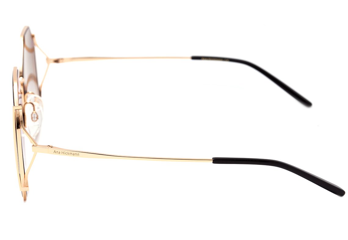 Óculos de Sol Ana Hickmann AH 3185 04A Dourado Brilho / Marrom Degradê Espelhado - Lente 5,4 cm 04C Dourado Brilho/ Dourado Degradê Espelhado Lente 5,4 Cm