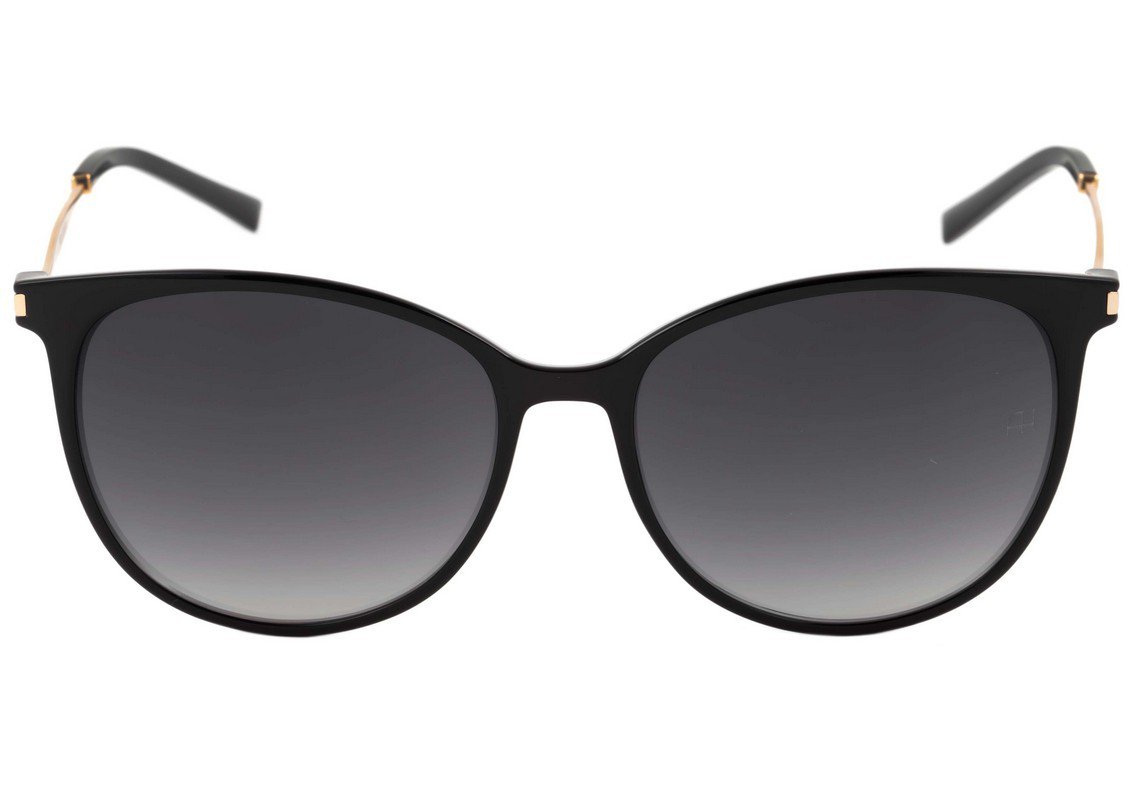 Óculos de Sol Ana Hickmann Ah 5001 A01 Preto E Dourado Brilho/ Preto Degradê - 56 mm