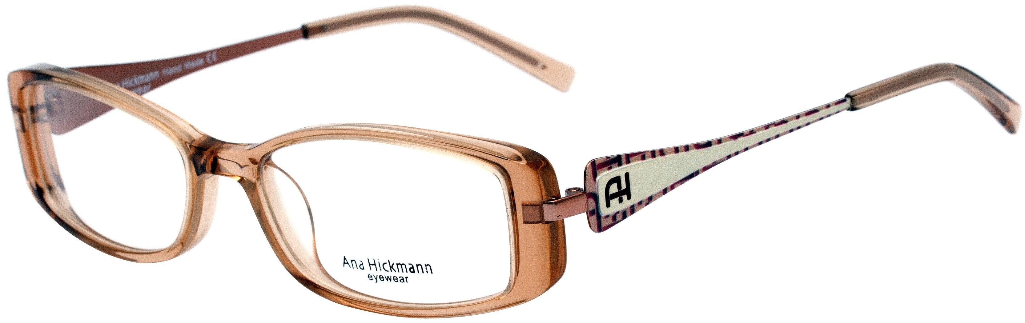 Óculos de Grau Ana Hickmann Ah 6149 T03 Marrom Translúcido E Rosa Brilho - 51 mm