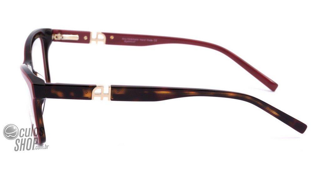 Óculos de Grau Ana Hickmann AH 6179 G21 Marrom Mesclado e Estampado - 54 mm T21 Vermelho E Marrom Mesclado - 54 mm