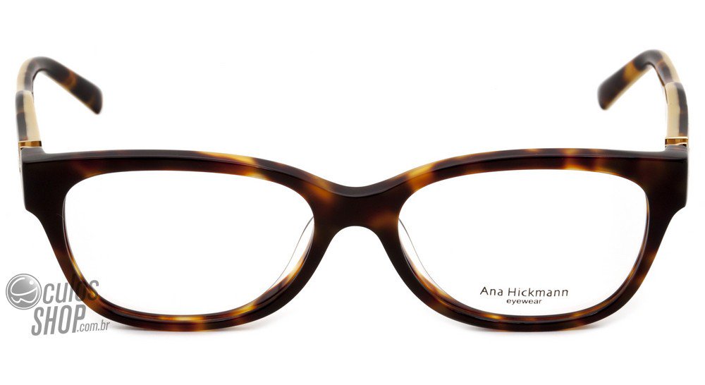 Óculos de Grau Ana Hickmann AH 6193 G21 Marrom Mesclado Brilho - 53 mm