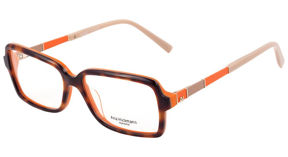 Ana Hickmann AH 6194 G22 Marrom Mesclado e Laranja - Lente 5,4 cm