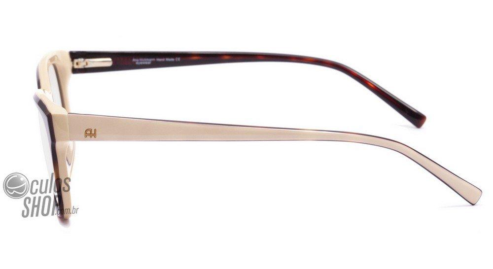 Óculos de Grau Ana Hickmann Ah 6197 H01 Marrom Mesclado E Creme Brilho - 51 mm