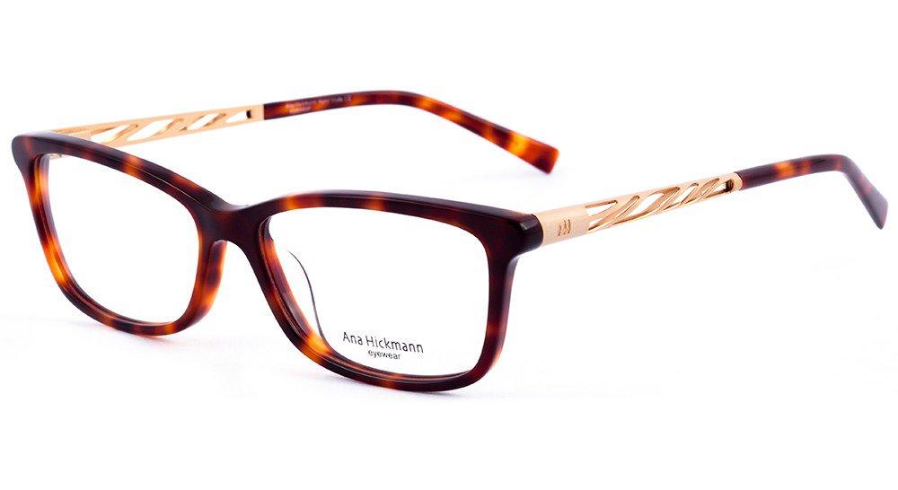 Óculos de Grau Ana Hickmann Ah 6220 G21 Marrom Mesclado Brilho E Dourado - 54 mm