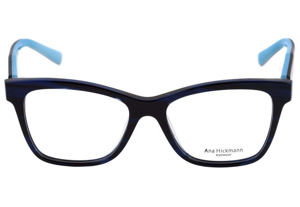 Óculos de Grau Ana Hickmann Ah 6249 E03 Azul Mesclado E Brilho - 52 mm