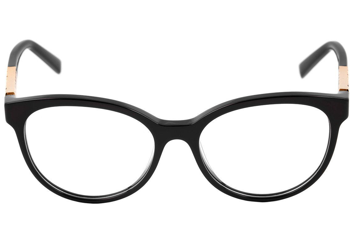 Óculos de Grau Ana Hickmann Ah 6252 A01 Preto E Dourado Brilho - 53 mm