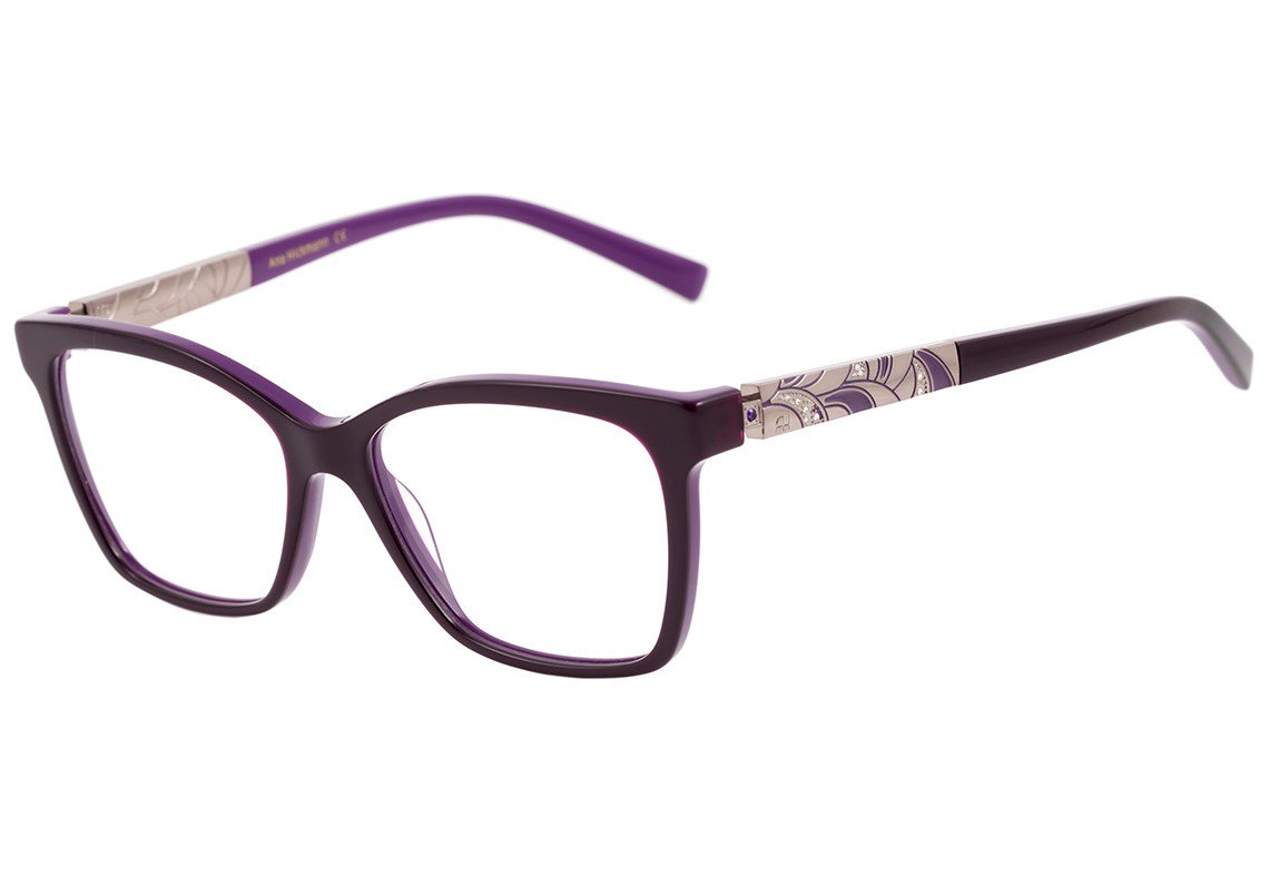 Óculos de Grau Ana Hickmann Ah 6253 H02 Roxo E Dourado Brilho - 54 mm