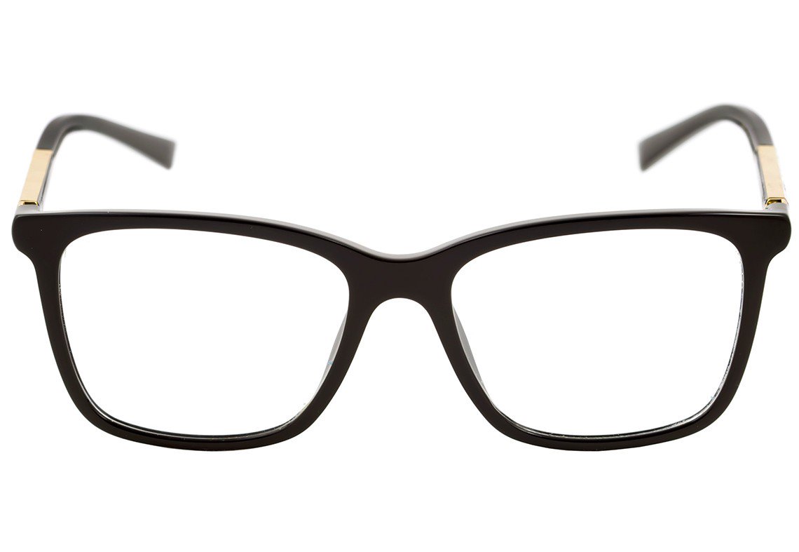 Óculos de Grau Ana Hickmann AH 6268 G21 Marrom Mesclado e Dourado Brilho - 52 mm A01 Preto E Dourado Brilho - 52 mm