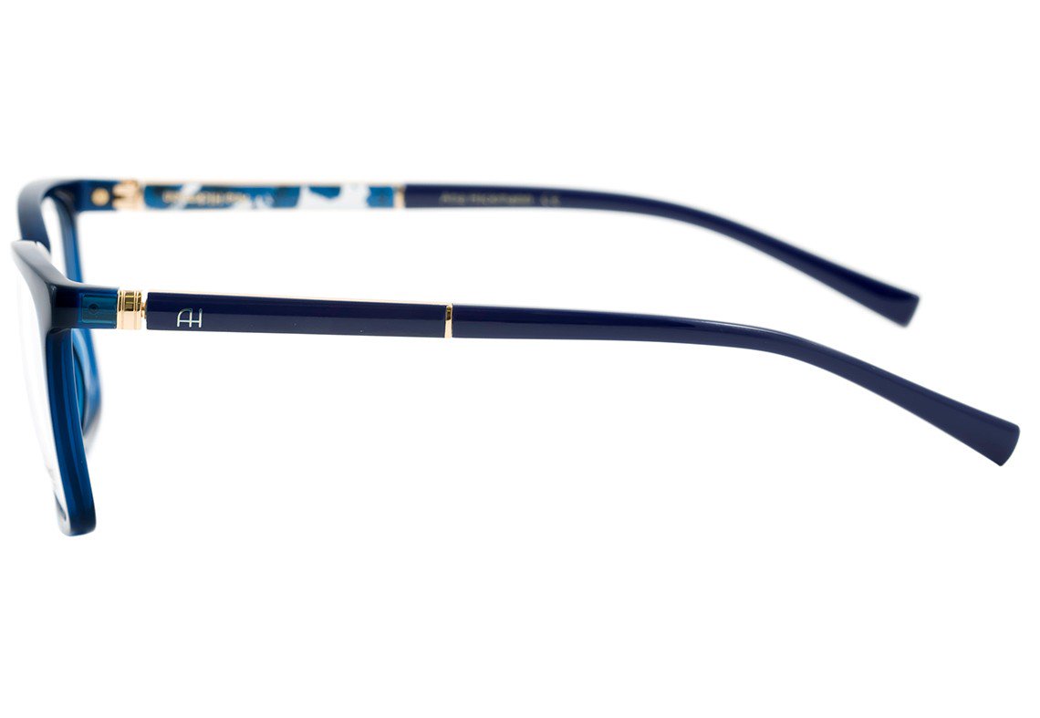 Óculos de Grau Ana Hickmann AH 6268 G21 Marrom Mesclado e Dourado Brilho - 52 mm T01 Azul E Dourado Brilho - 52 mm