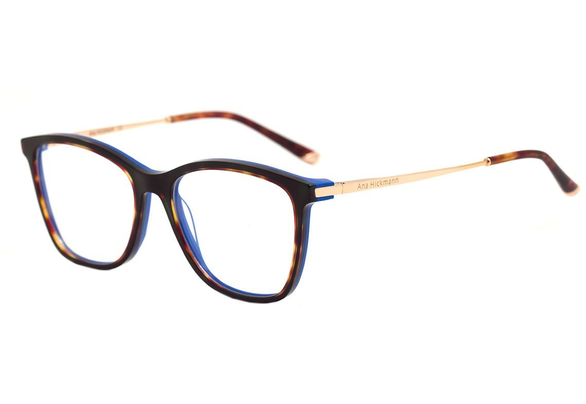 Ana Hickmann Ah 6269 G21 Marrom Mesclado Preto E Azul - Lente 5,3 Cm