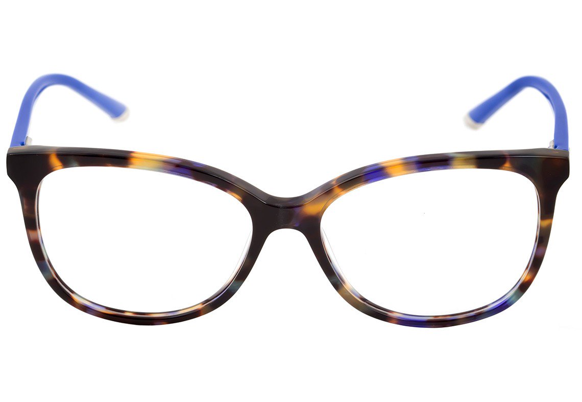 Óculos de Grau Ana Hickmann Ah 6274 G22 Marrom Mesclado E Azul Brilho - 53 mm