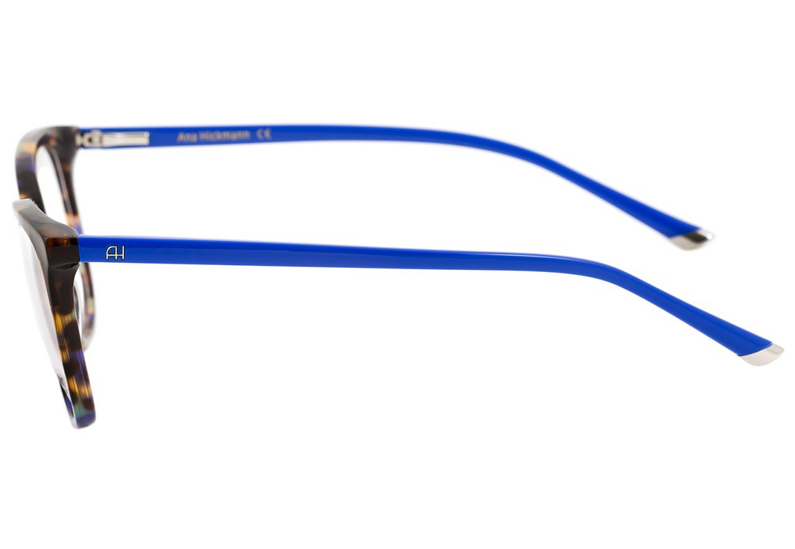 Óculos de Grau Ana Hickmann Ah 6274 G22 Marrom Mesclado E Azul Brilho - 53 mm