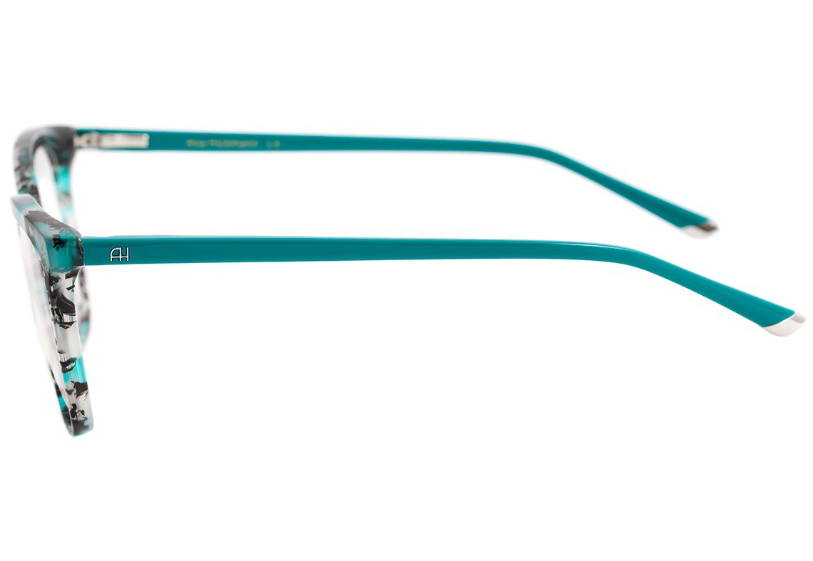 Óculos de Grau Ana Hickmann Ah 6275 G22 Preto Mesclado E Verde Brilho - 54 mm