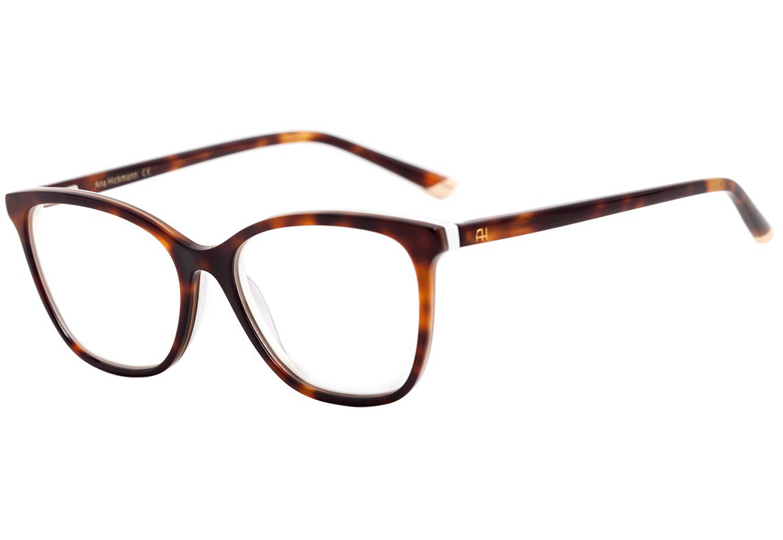 Óculos de Grau Ana Hickmann Ah 6280 G23 Marrom Mesclado E Branco Brilho - 52 mm
