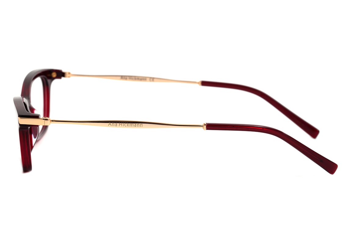 Óculos de Grau Ana Hickmann Ah 6289 Ana Hickmann Ah 6289 T01 Vinho E Dourado Brilho - 51 mm C01 Azul E Dourado Brilho - 51 mm