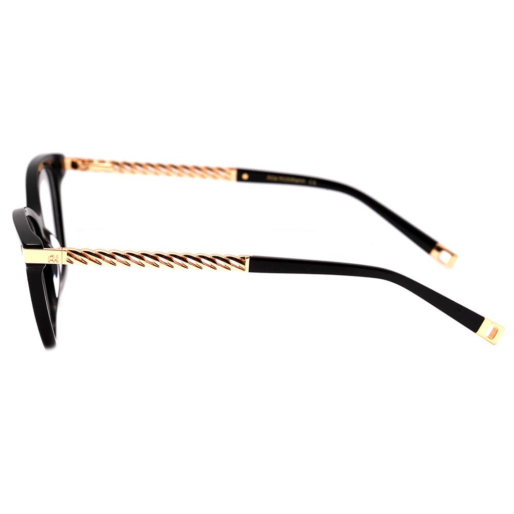 Óculos de Grau Ana Hickmann Ah 6318 A01 Preto Brilho 53 mm