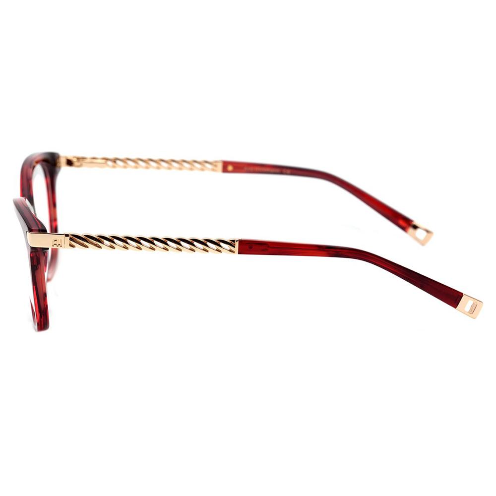 Ana Hickmann Ah 6318 E01 Vinho E Preto Brilho - Lente 5,3 Cm - Grau
