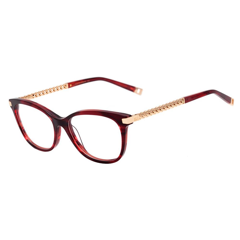 Ana Hickmann Ah 6318 E01 Vinho E Preto Brilho - Lente 5,3 Cm - Grau