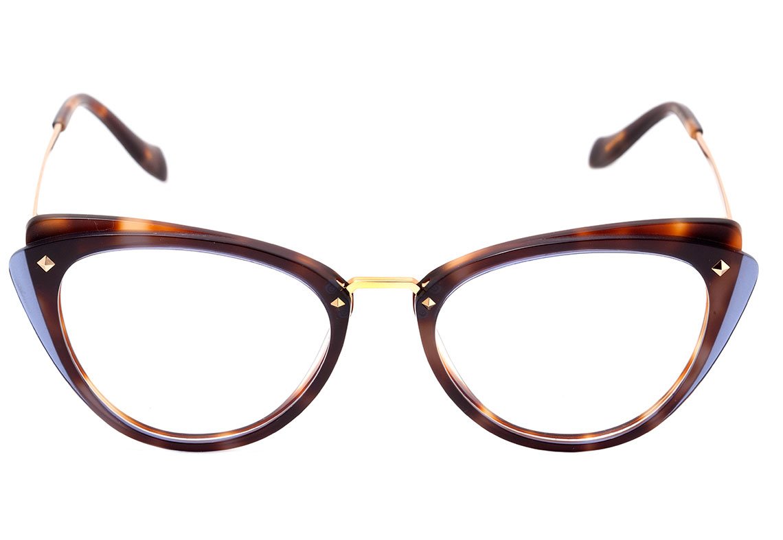Óculos de Grau Ana Hickmann AH 6326 H02 Marrom Mesclado e Dourado Brilho - 52 mm