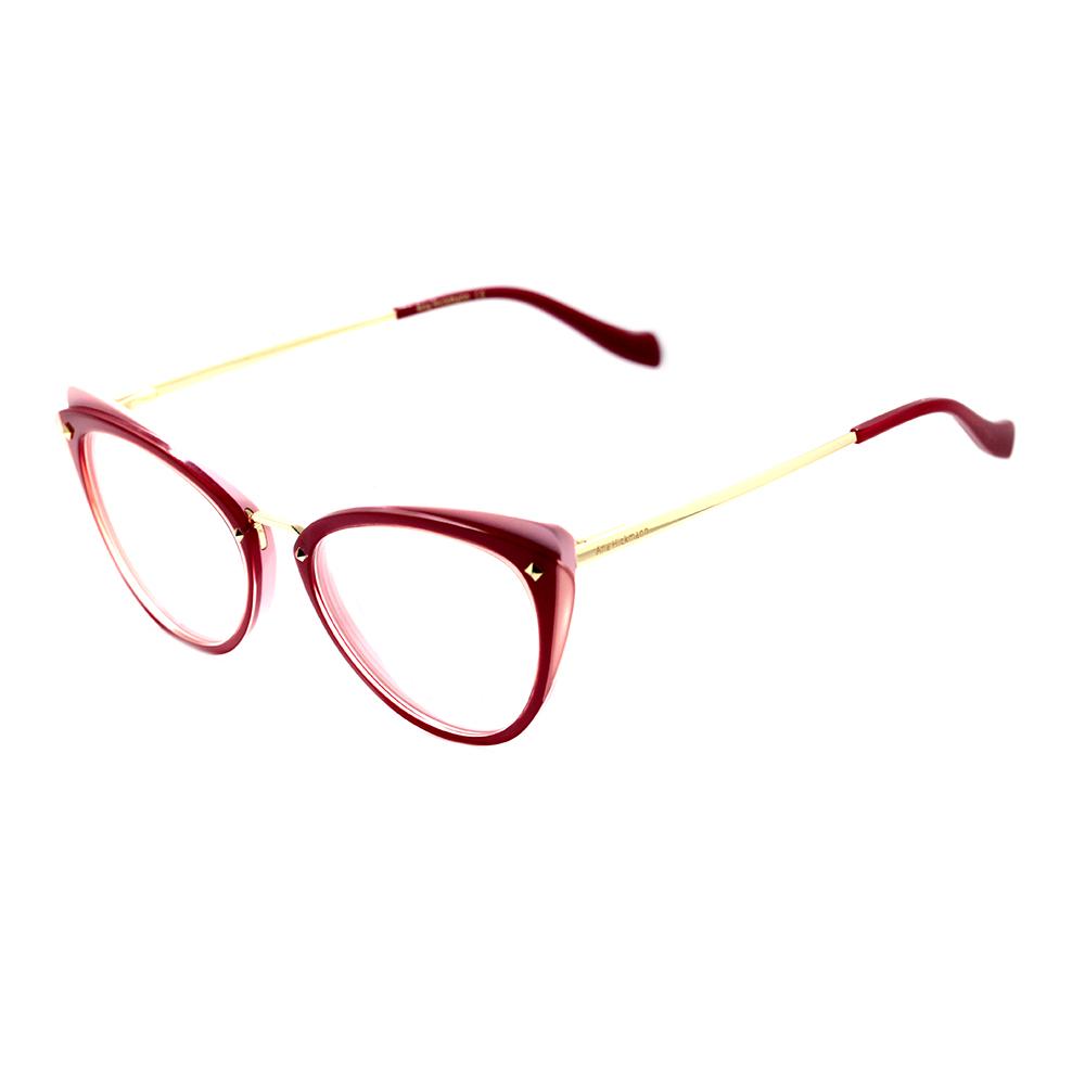 Ana Hickmann AH 6326 H03 Vermelho e Dourado Brilho - Lente 5,2 cm
