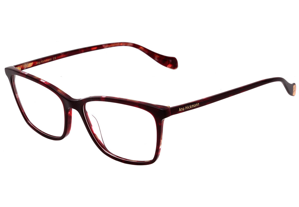 Óculos de Grau Ana Hickmann Ah 6339 H02 Vermelho Mesclado Brilho Lente 5,6 Cm