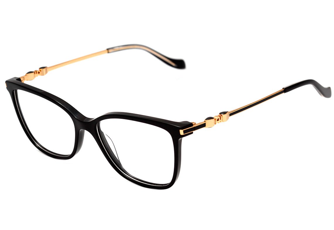 Óculos de Grau Ana Hickmann Ah 6343 A01 Preto Brilho 54 mm