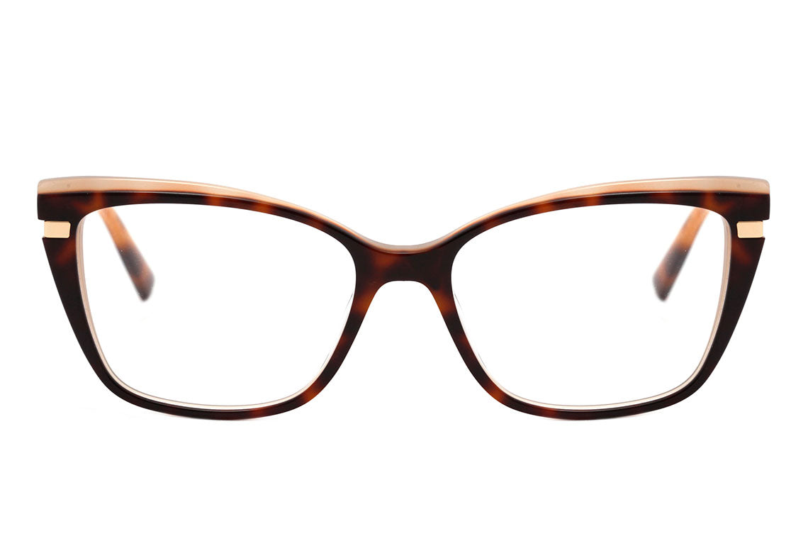 Óculos de Grau Ana Hickmann AH 6372 A01 Preto e Nude Brilho - Lente 5,5 cm
