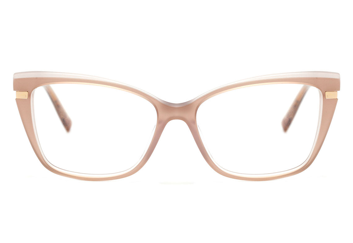Óculos de Grau Ana Hickmann AH 6372 A01 Preto e Nude Brilho - Lente 5,5 cm