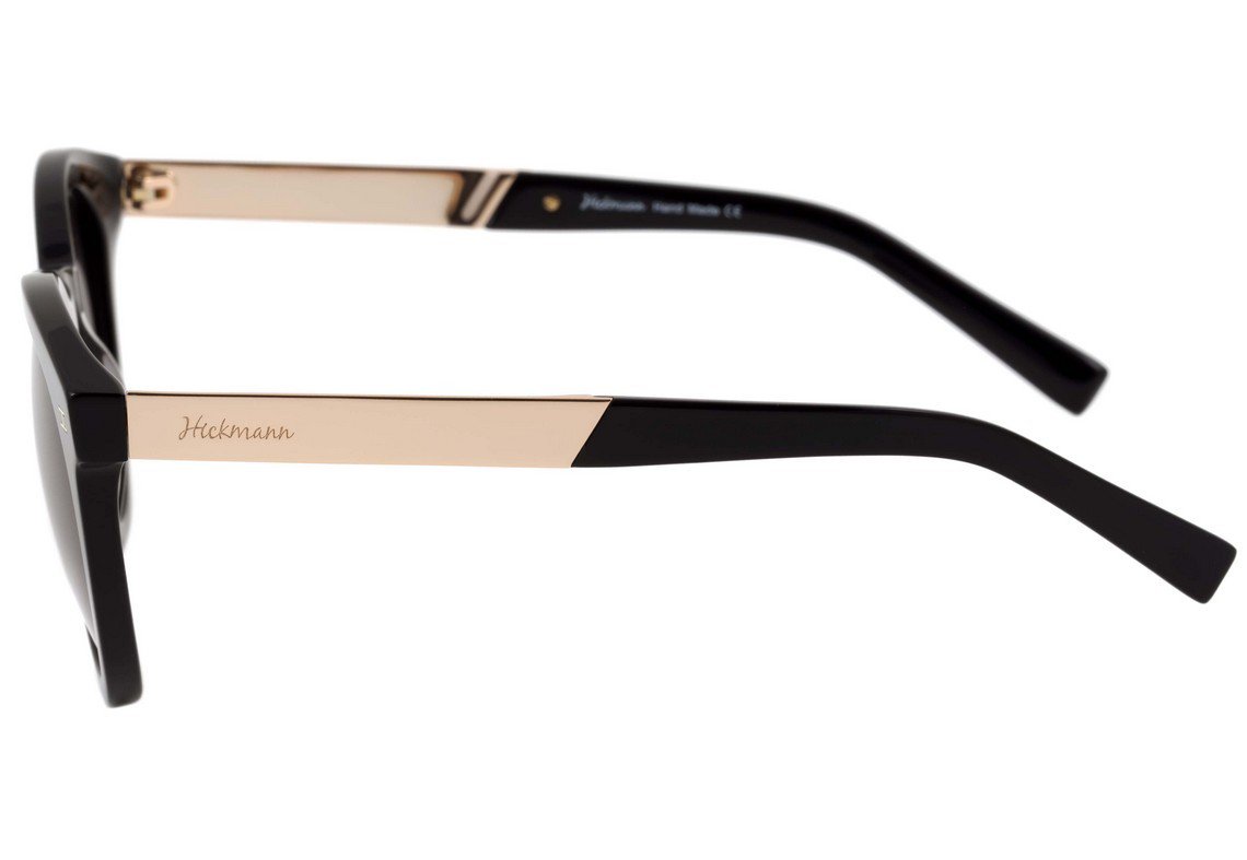 Óculos de Sol Hickmann Hi 9004 A01 Preto E Dourado Brilho/ Preto Degradê - 48 mm