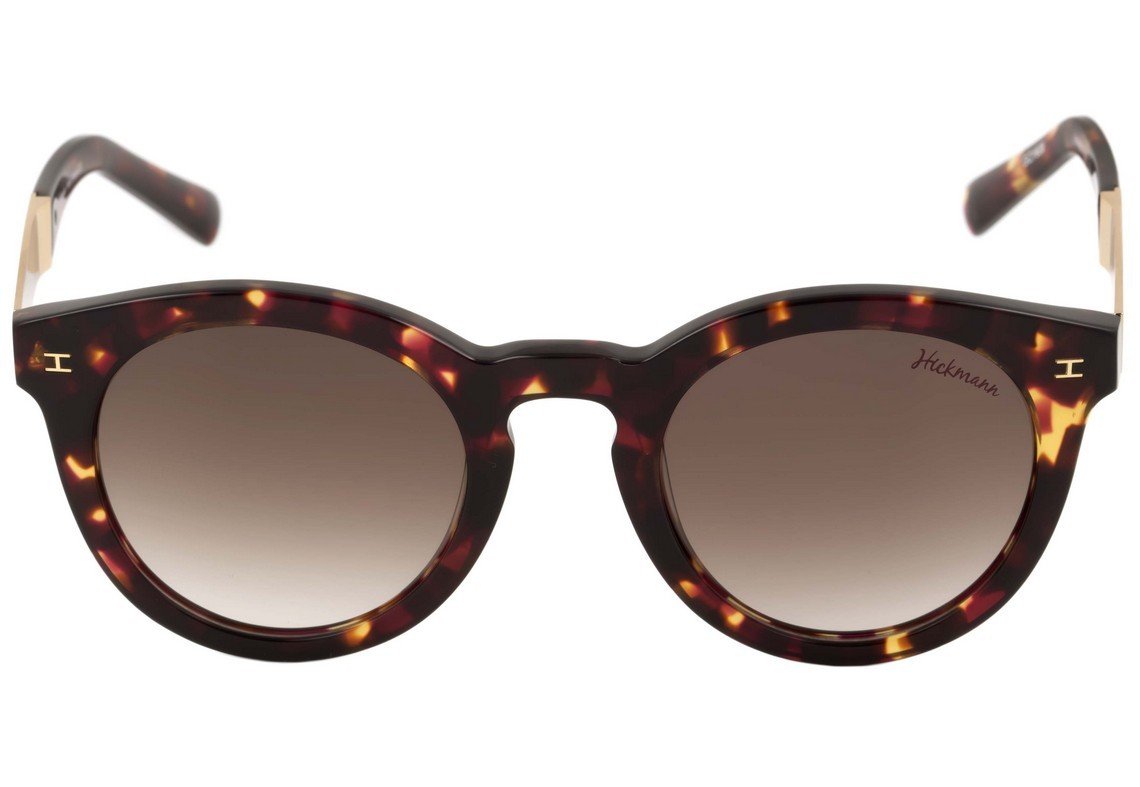 Óculos de Sol Hickmann Hi 9004 G24 Marrom E Rosa Mesclado Brilho/ Marrom Degradê - 48 mm