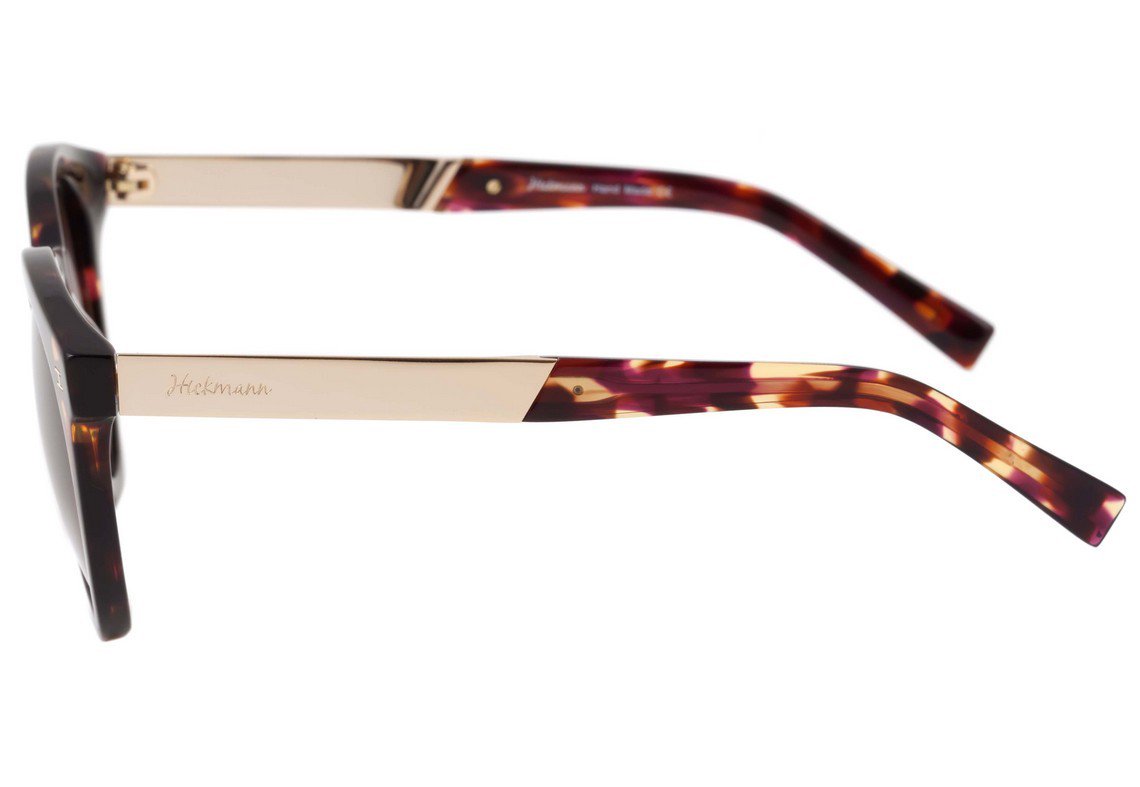 Óculos de Sol Hickmann Hi 9004 G24 Marrom E Rosa Mesclado Brilho/ Marrom Degradê - 48 mm