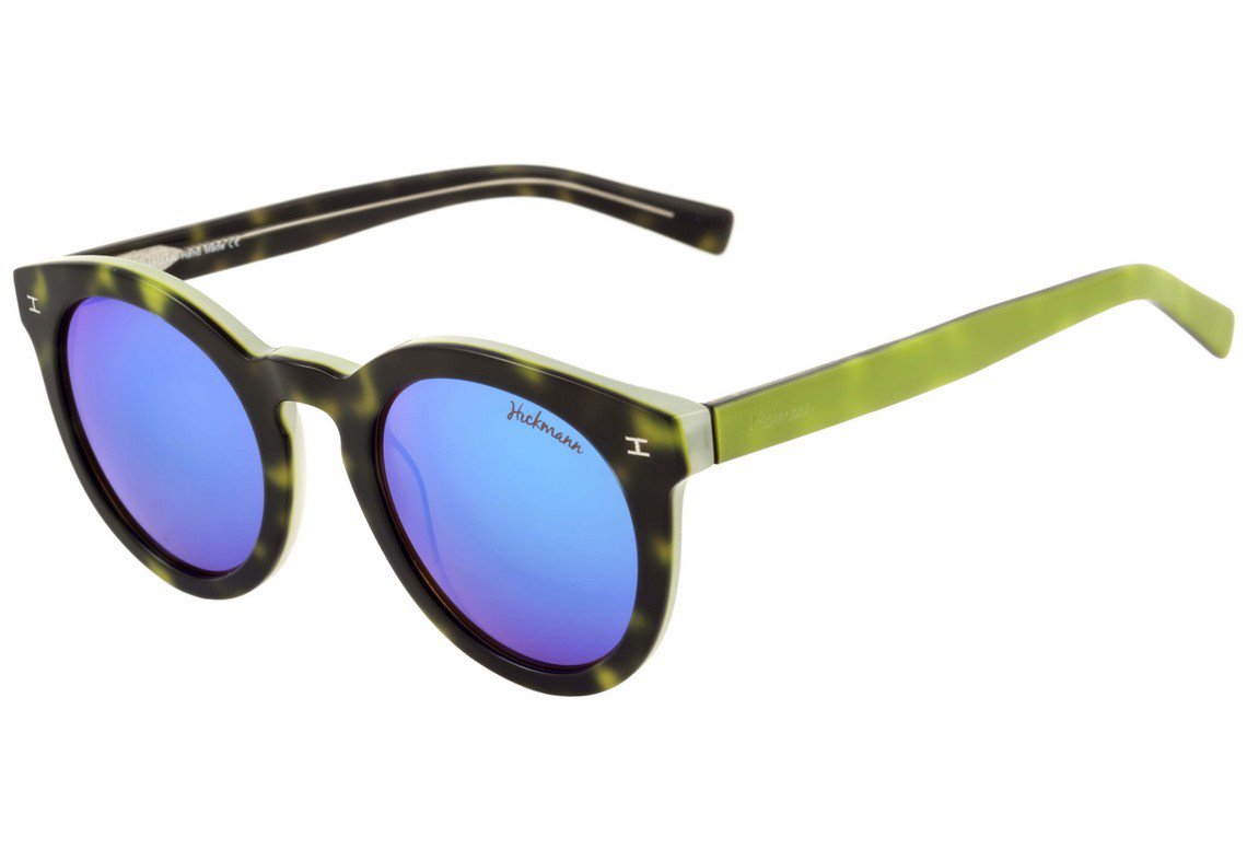 Óculos de Sol Ana Hickmann Ah 9005 G23E Verde Mesclado E Brilho/ Azul Espelhado - 48 mm