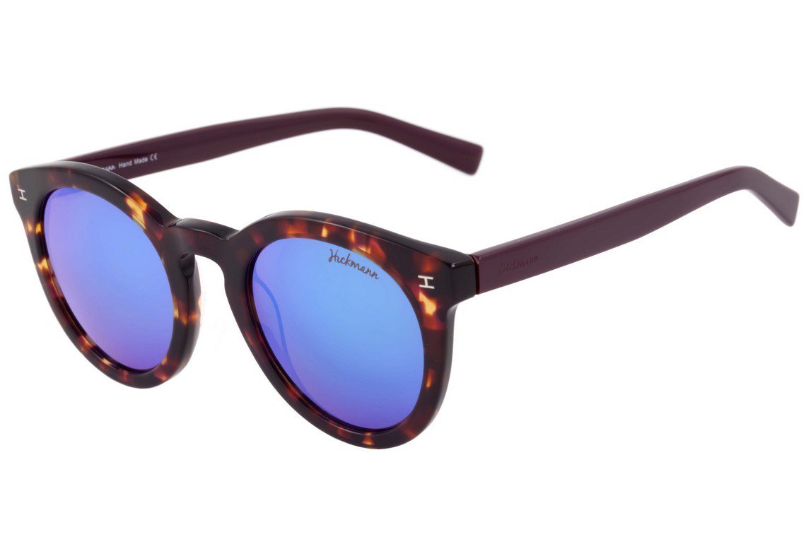 Óculos de Sol Ana Hickmann Ah 9005 G24E Vinho Mesclado E Brilho/ Azul Espelhado - 48 mm