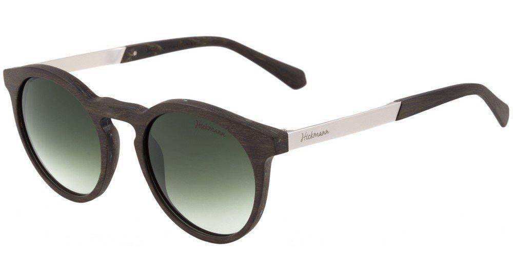 Óculos de Sol Ana Hickmann Ah 9009 E01 Marrom Fosco E Prata/ Verde Degradê - 49 mm