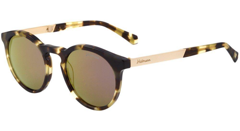 Óculos de Sol Ana Hickmann Ah 9009 G22 Marrom Mesclado E Dourado/ Roxo E Amarelo Espelhado - 49 mm