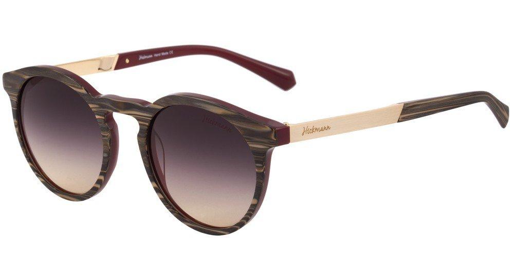 Óculos de Sol Ana Hickmann Ah 9009 H02 Marrom Mesclado E Vinho/ Marrom Degradê - 49 mm