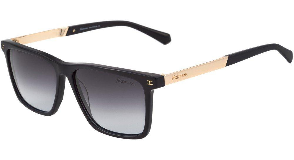 Óculos de Sol Ana Hickmann Ah 9012 A01 Preto E Dourado/ Preto Degradê - 56 mm