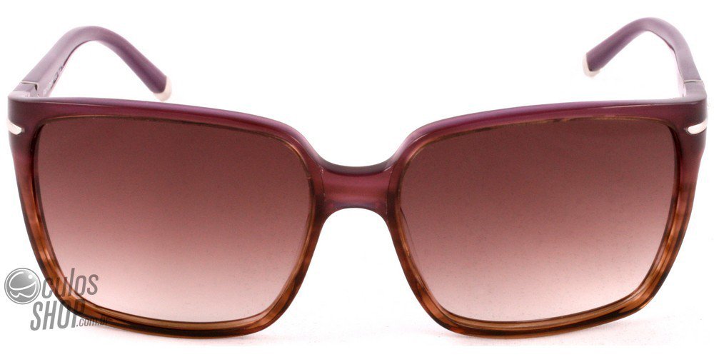 Óculos de Sol Ana Hickmann AH 9107 T00 Roxo E Marrom Brilho/ Marrom Degradê - 58 mm