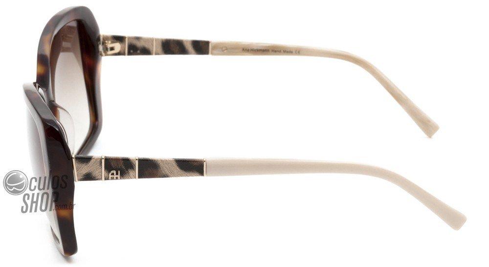 Óculos de Sol Ana Hickmann Ah 9156 G21 Marrom Mesclado E Creme/ Marrom Degradê - 57 mm