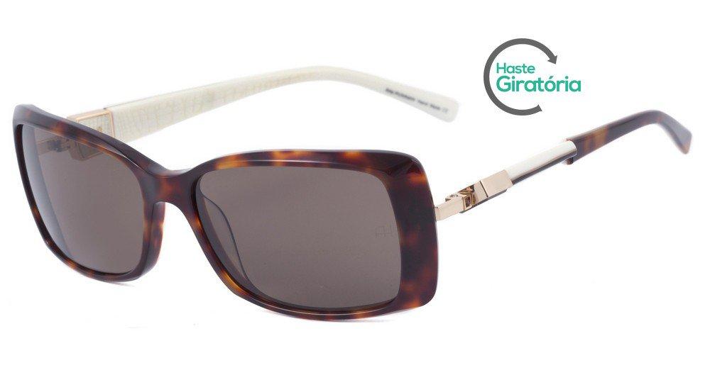 Óculos de Sol Ana Hickmann Ah 9171 G21 Marrom Mesclado E Branco/ Marrom Degradê - 56 mm