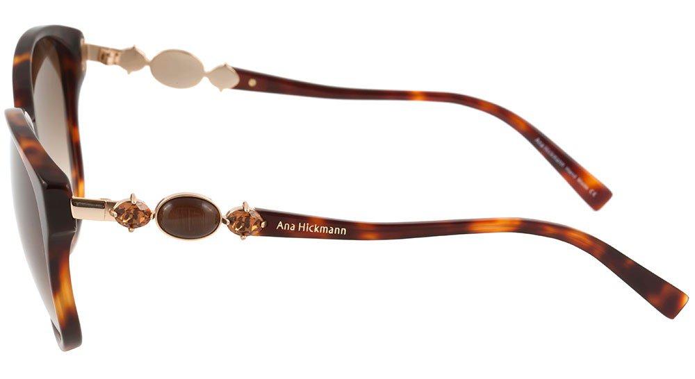 Óculos de Sol Ana Hickmann Ah 9186 G21 Marrom Mesclado/ Marrom Degradê - 59 mm