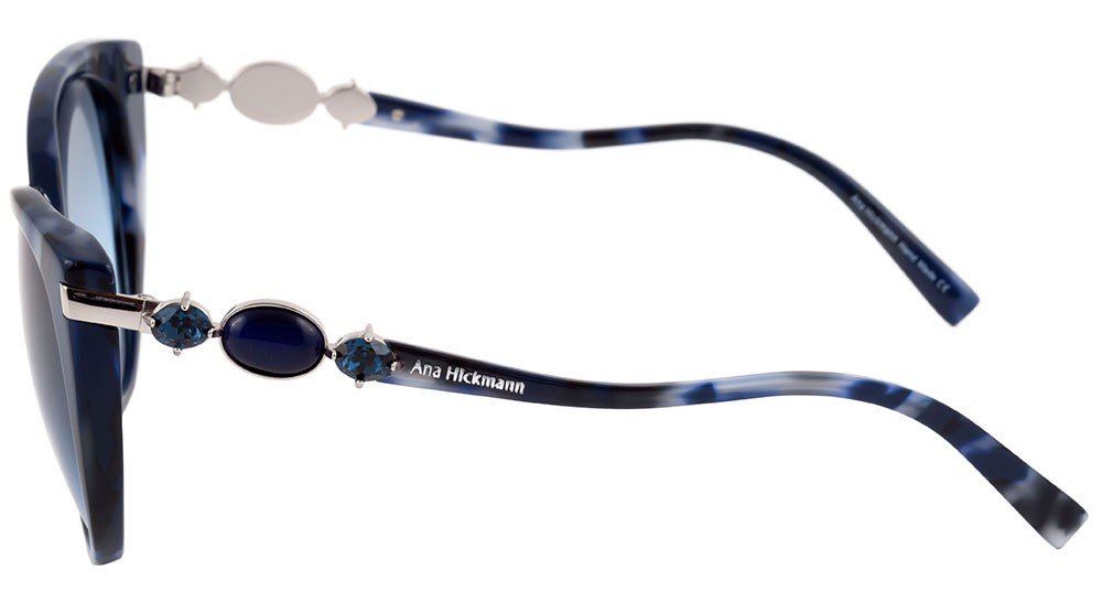 Óculos de Sol Ana Hickmann AH 9192 G24 Azul Mesclado/ Azul Degradê - Lente 5,4 Cm