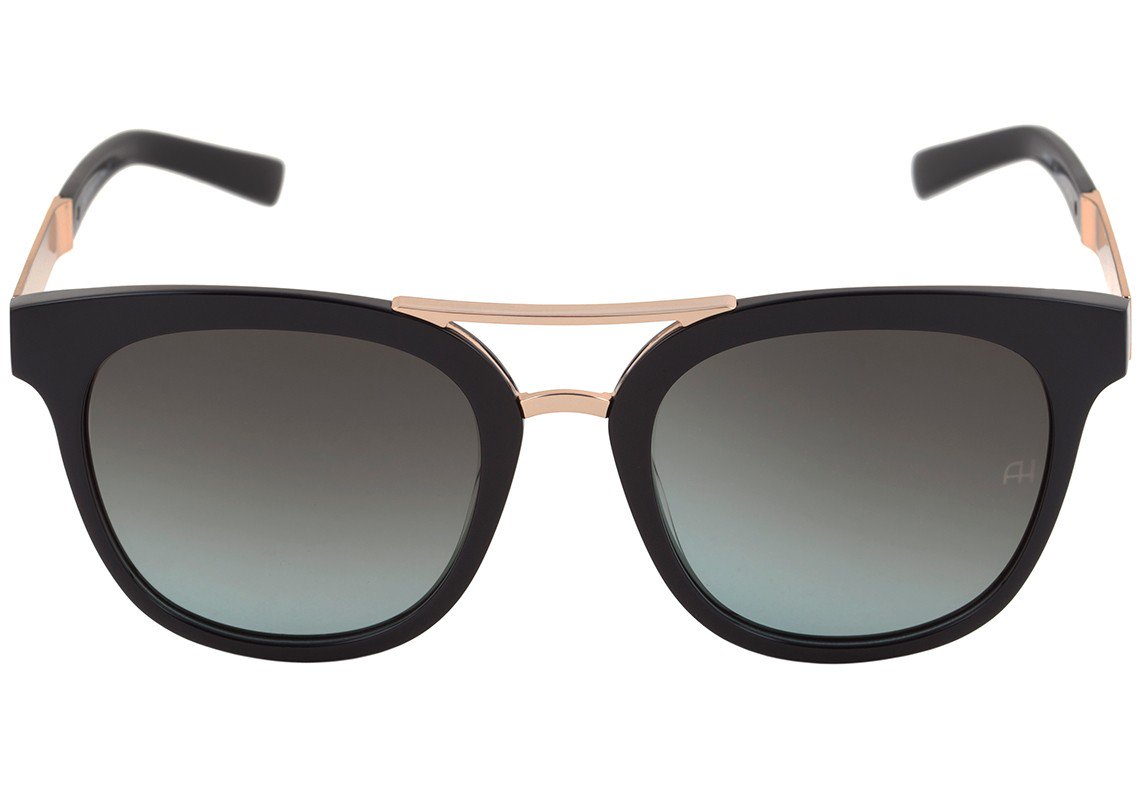 Óculos de Sol Ana Hickmann AH 9197 A02 Preto E Dourado Brilho/ Preto Degradê - 53 mm