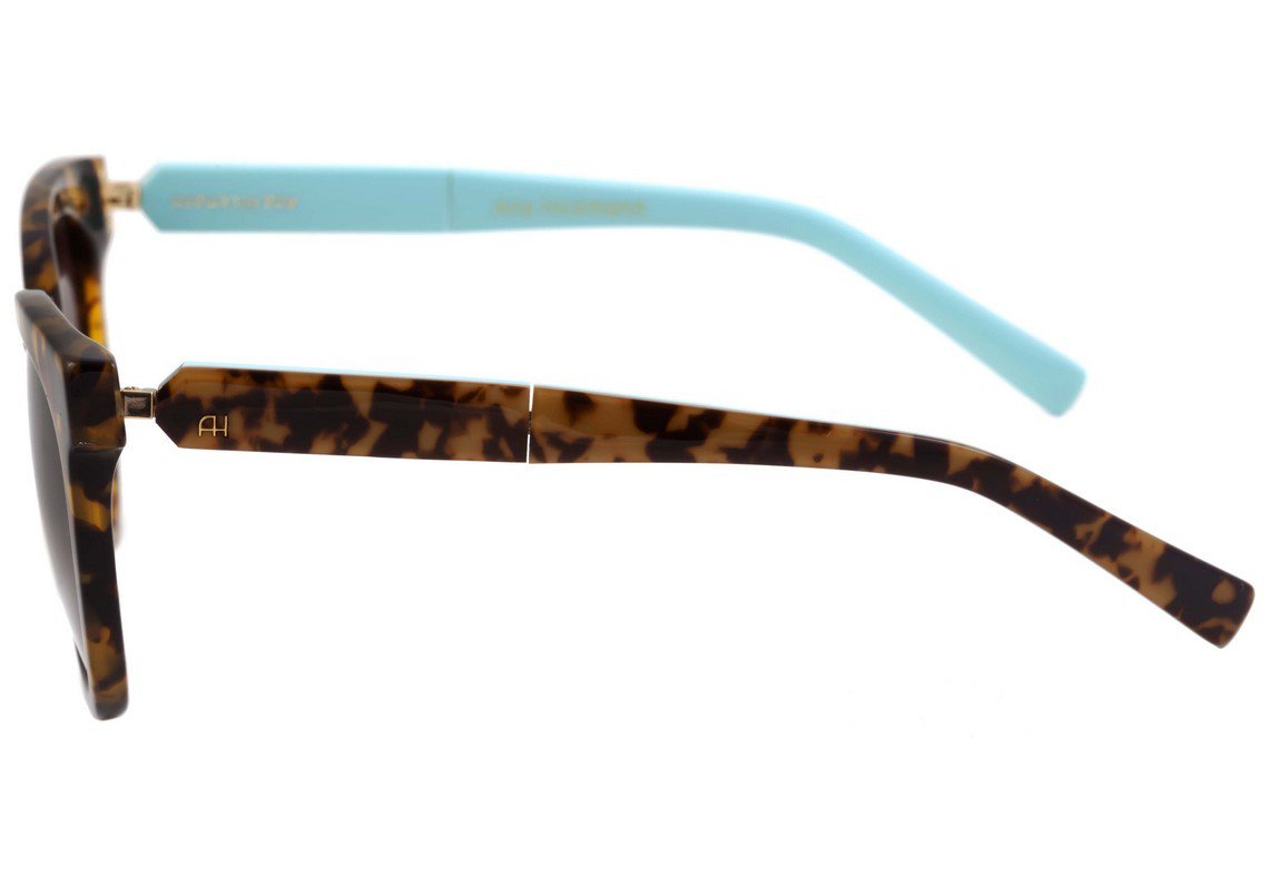 Ana Hickmann AH 9204 E01 Azul Brilho / Preto Degradê - Lente 5,4 cm G21 Marrom Mesclado E Verde/ Marrom Degradê - Lente 5,4 Cm